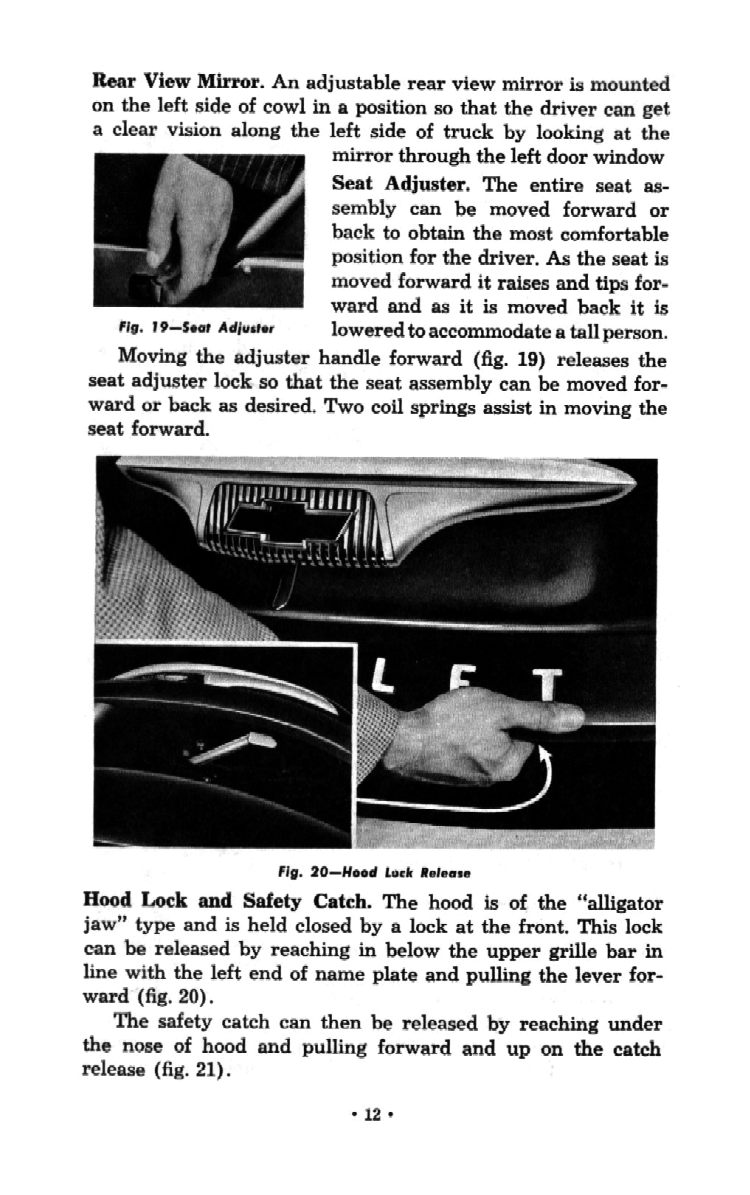 1954 Chevrolet Trucks Operators Manual Page 13